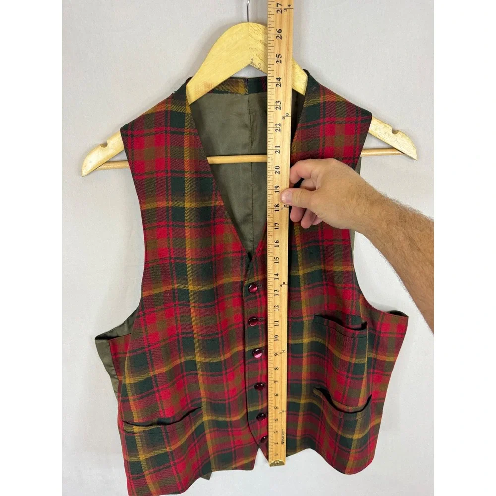 Vintage plaid waistcoat